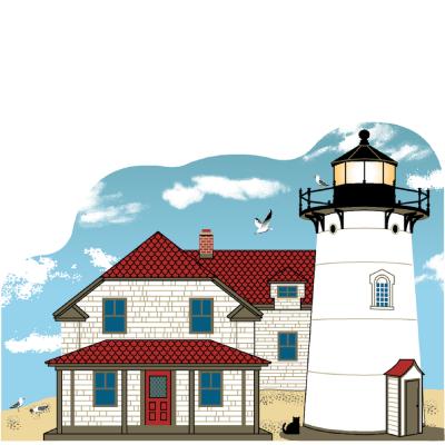 The historic Race Point Lighthouse is on Cape Cod in Provincetown, Massachusetts. If you're lucky enough to grab an overnight reservation, you'll have the night of a lifetime staying in the keeper's house.