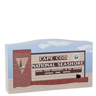 Cape Cod National Seashore Sign handcrafted in 3/4" thick wood by The Cat's Meow Village in the USA.