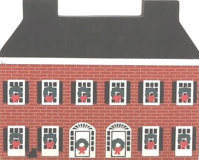 Vintage Western Reserve Academy from Western Reserve Christmas Series handcrafted from 3/4" thick wood by The Cat's Meow Village in the USA