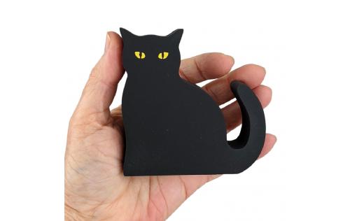Get your paws on, Casper, our black cat mascot, with glowing eyes. Handcrafted in the USA by The Cat's Meow Village.