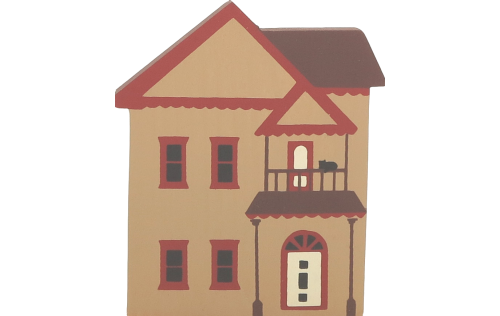 Vintage Victorian House from Series I handcrafted from 3/4" thick wood by The Cat's Meow Village in the USA