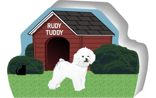 Bichon Frise can be personalized with your dog's name