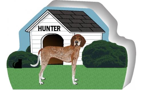 Redtick Coonhound can be personalized with your dog's name