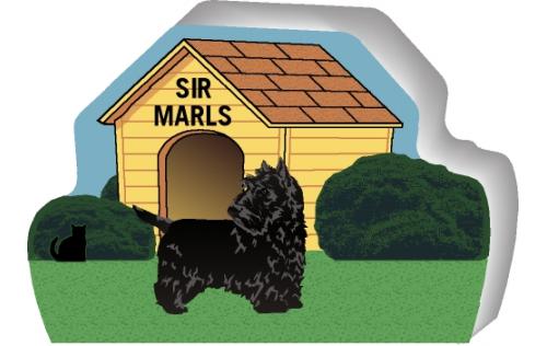 Scottish Terrier can be personalized with your dog's name