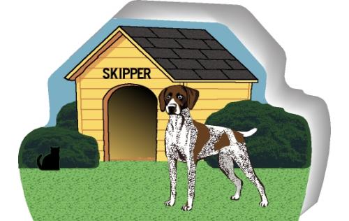 German Shorthair Pointer can be personalized with your dog's name on the dog house