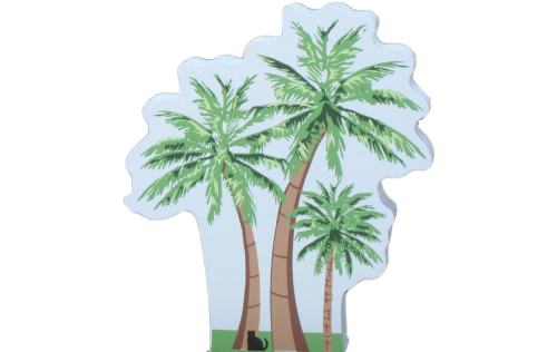 Palm Tree Trio, palm tree, tree, seashore, nautical, ocean, 