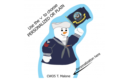 PERSONALIZED U.S. Navy Snowman