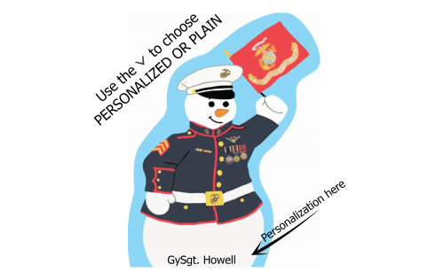 PERSONALIZED U.S. Marine Snowman