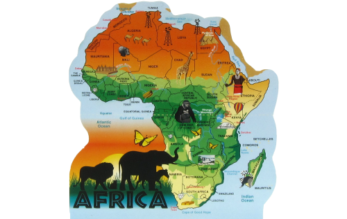 Map of Africa, Continent of Africa, Amani Ya Juu, Kenya