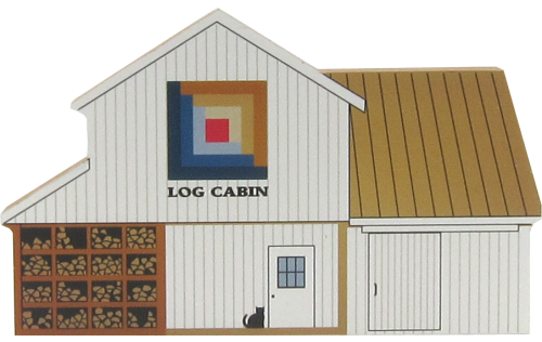 Log Cabin Quilt Barn, quilt, Amish, antique