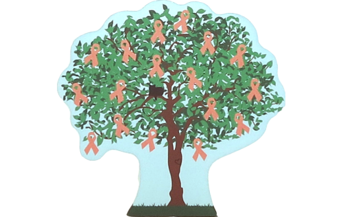 Cat's Meow Village 2015 Uterine Cancer Awareness Charity Tree