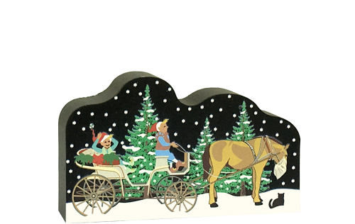 Satisfy your Christmas holiday decorating itch with this North Pole Carriage, and while you're at it, add more pieces to make a Villlage! Handcrafted of 3/4" thick wood by The Cat's Meow Village in the USA.