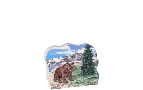 The Big Five Grizzly Bear, Alaska. Handcrafted in the USA 3/4" thick wood by Cat’s Meow Village.