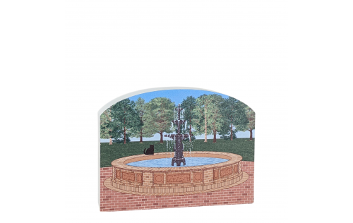 Fountain Park, Pensacola, Florida.  Handcrafted in the USA by Cat's Meow Village