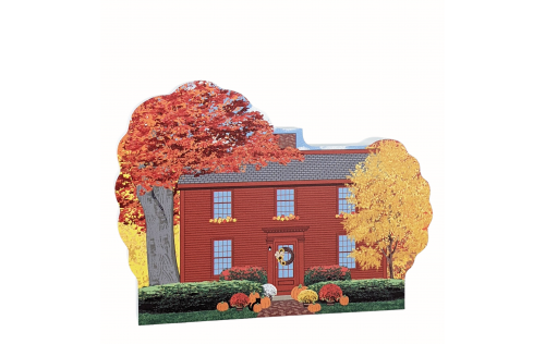 Hawthorne Birthplace in Salem, Massachusetts. Handcrafted in 3/4" thick wood by The Cat's Meow Village in Wooster, Ohio.
