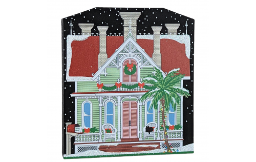 North Pole, Santa's Summer Cottage.  Handcrafted in 3/4" wood by the Cats Meow Village in Wooster, Ohio. 