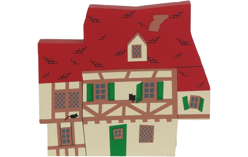 Vintage Crooked House from Nursery Rhyme Series handcrafted from 3/4" thick wood by The Cat's Meow Village in the USA