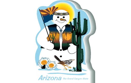 Arizona State Snowman handcrafted and made in the USA.