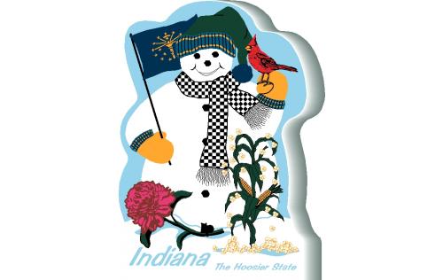 Indiana State Snowman handcrafted and made in the USA.