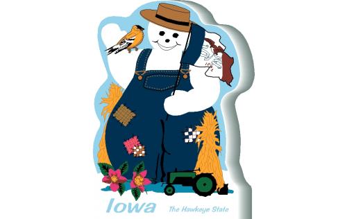 Iowa State Snowman handcrafted and made in the USA.