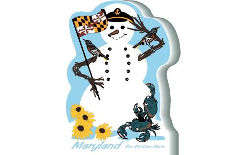 Maryland State Snowman handcrafted and made in the USA.