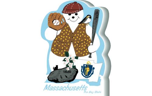 Massachusetts State Snowman handcrafted and made in the USA.