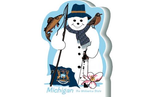 Michigan State Snowman handcrafted and made in the USA.