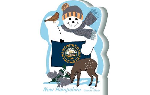 New Hampshire State Snowman handcrafted and made in the USA.