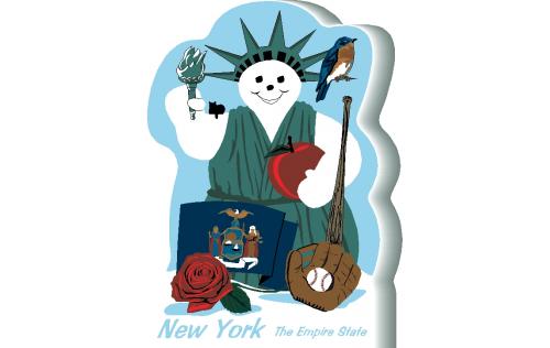 New York State Snowman handcrafted and made in the USA.