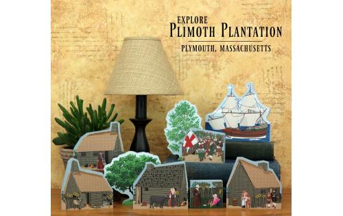 Cat's Meow Village Plymouth Plantation Collection handcrafted of wood in the USA