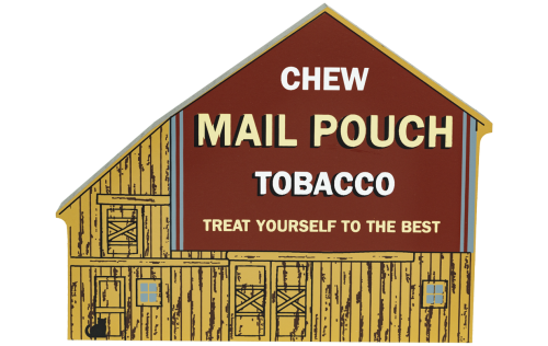 Vintage Chew Mail Pouch Tobacco Barn from America's Back Roads Series I handcrafted from 3/4" thick wood by The Cat's Meow Village in the USA