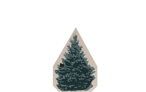 Vintage Blue Spruce from Accessories handcrafted from 3/4" thick wood by The Cat's Meow Village in the USA