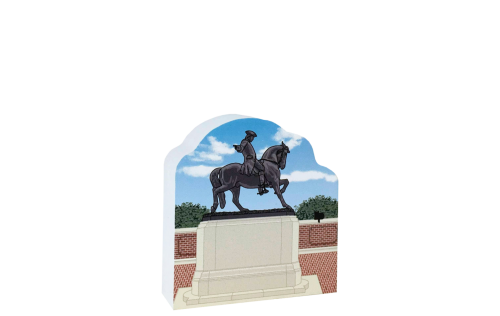 Remember your trip to Boston, MA with your very own replica of this Paul Revere Statue. We handcraft it in all its colorful details in Wooster, Ohio. By The Cat's Meow Village.
