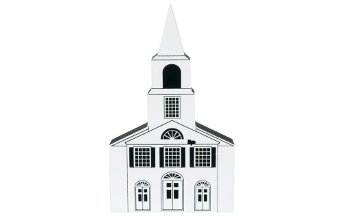 Vintage Chepachet Union Church from Series IV handcrafted from 3/4" thick wood by The Cat's Meow Village in the USA