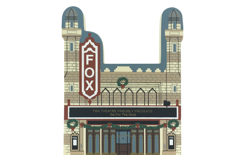 Vintage Fox Theatre from Atlanta Christmas Series handcrafted from 3/4" thick wood by The Cat's Meow Village in the USA
