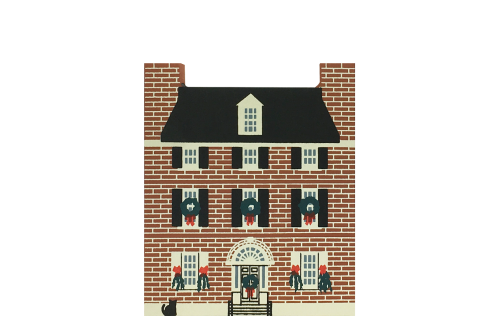 Vintage Hill-Physick-Keith House, from Philadelphia Christmas Series handcrafted from 3/4" thick wood by The Cat's Meow Village in the USA