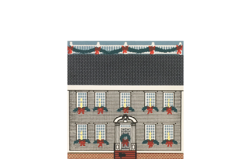 Vintage Hunter House from Christmas in New England handcrafted from 3/4" thick wood by The Cat's Meow Village in the USA