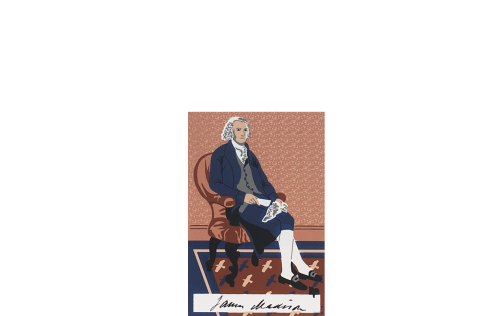 Vintage James Madison from Presidential Portraits Series handcrafted from 3/4" thick wood by The Cat's Meow Village in the USA