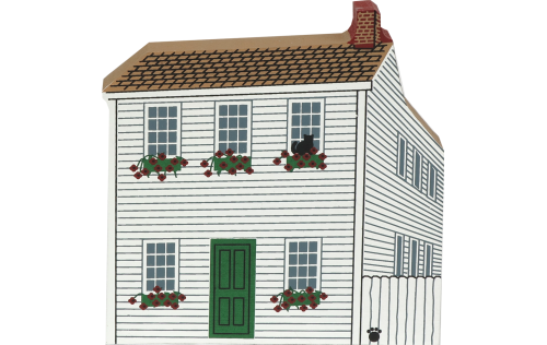Vintage Mark Twain Boyhood Home from Mark Twain's Hannibal Series handcrafted from 3/4" thick wood by The Cat's Meow Village in the USA
