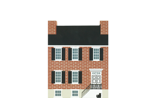 Vintage Miller House from Hagerstown Series handcrafted from 3/4" thick wood by The Cat's Meow Village in the USA