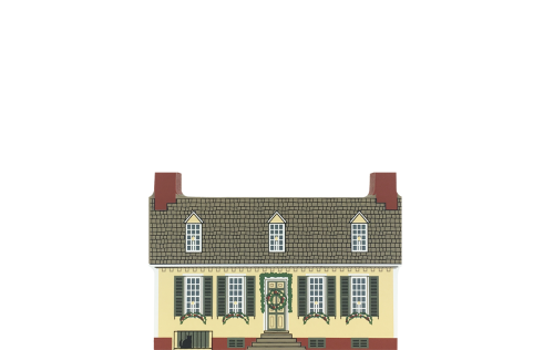 Vintage Pitt House from Traditional Williamsburg Christmas Series handcrafted from 3/4" thick wood by The Cat's Meow Village in the USA