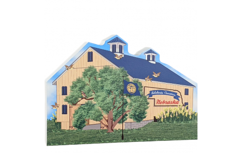 State Barn, Nebraska. Handcrafted in the USA 3/4" thick wood by Cat’s Meow Village