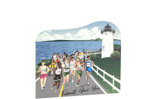 Grab this souvenir of the Falmouth Road Race held on Cape Cod every year since 1973. Handcrafted of 3/4" thick wood in our Wooster, Ohio workshop.