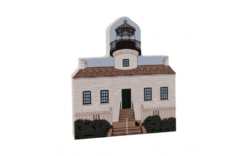 Remember your trip to Cabrillo National Monument in San Diego, CA with your very own replica of this Old Point Loma Lighthouse. We handcraft it in all it's colorful details in Wooster, Ohio. By The Cat's Meow Villge.