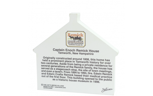 Description on back of Captain Enoch Remick House, Tamworth Village, NH