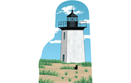 Wood End Lighthouse, Cape Cod, Massachusetts. Handcrafted in the USA 3/4" thick wood by Cat’s Meow Village.