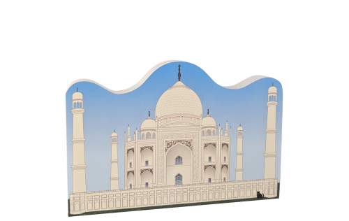 Wooden replica of the Taj Mahal, Agra, India. Handcrafted by The Cat's Meow Village in the USA.