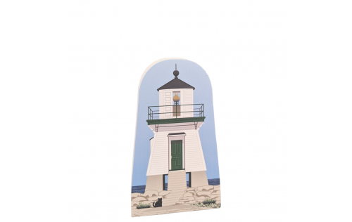 Port Clinton Lighthouse, Port Clinton, Ohio.  Handcrafted by Cat's Meow Village in Wooster, Ohio, USA.