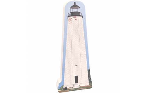 New Haven Lighthouse, New Haven, Connecticut. Handcrafted in the USA 3/4" thick wood by Cat’s Meow Village.