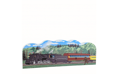 Great Smoky Mountain Railroad, Bryson City, North Carolina. Handcrafted in the USA 3/4" thick wood by Cat’s Meow Village.